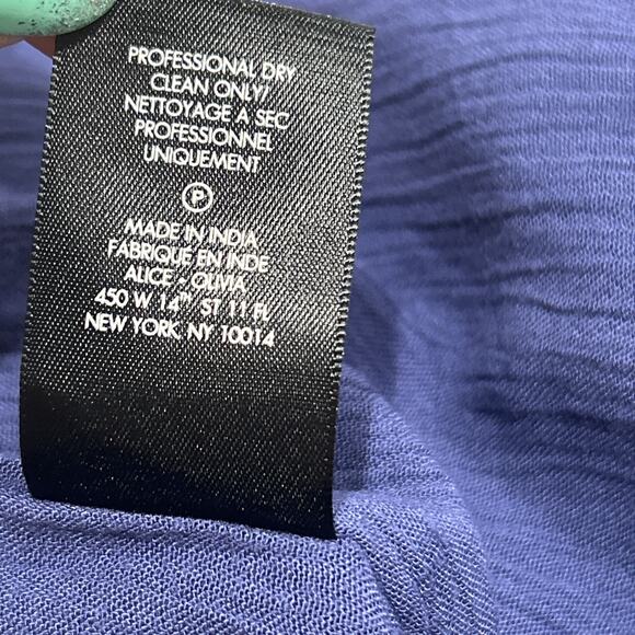 alice and olivia dress size 4 navy elastic waist %100 viscose - Picture 8 of 12